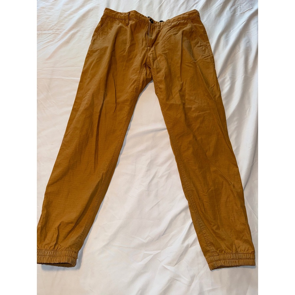Timberland Mens Ripstop Jogger Pants Wheat Brown Elastic Waist W32 L30